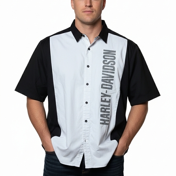Harley-Davidson Other - Harley-Davidson Monochrome Men's Button Down Shirt